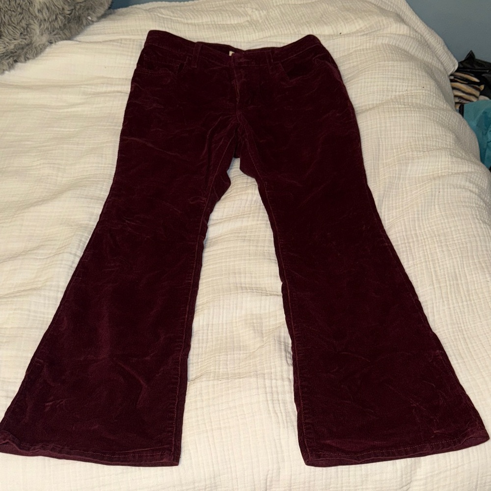 Levi's Women's Flare Jeans in Burgundy